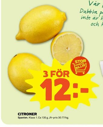 Coop Forum Citroner erbjuda