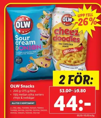Lidl OLW Snacks erbjuda