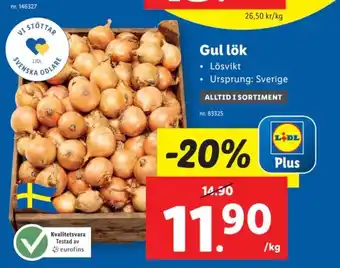 Lidl Gul lök erbjuda