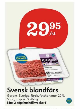 Hemköp Svensk blandfärs erbjuda