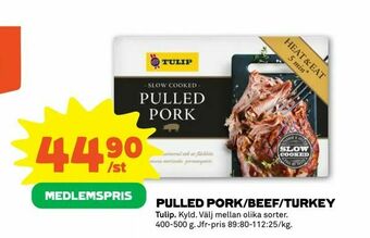 Stora Coop Pulled pork/beef/turkey erbjuda