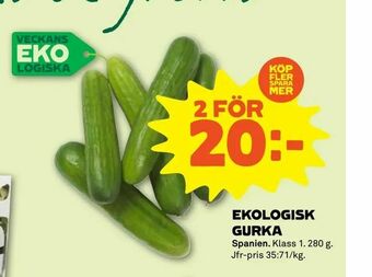 Stora Coop Ekologisk gurka erbjuda