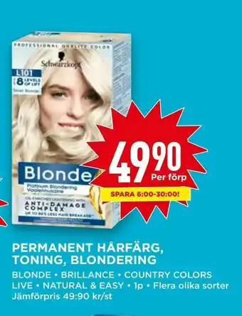 Willys Permanent hårfärg, toning, blondering erbjuda