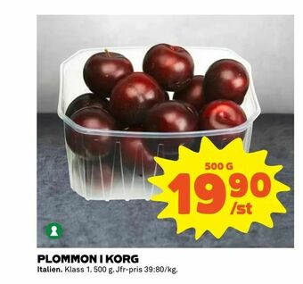 Coop Extra Plommon i korg erbjuda