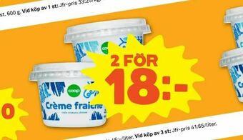 Coop Forum Crème fraiche erbjuda
