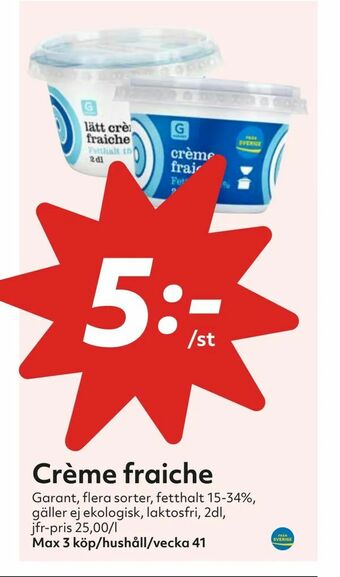 Hemköp Crème fraiche erbjuda