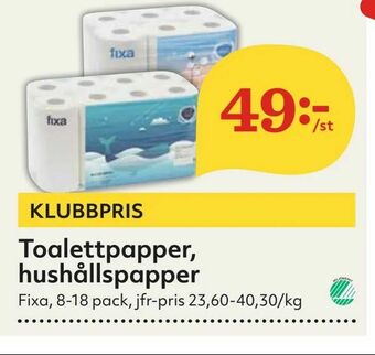 Hemköp Toalettpapper, hushållspapper erbjuda