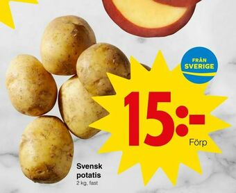Matöppet Svensk potatis erbjuda