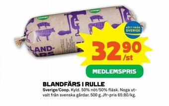 Stora Coop Blandfärs i rulle erbjuda