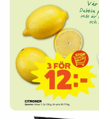 Stora Coop Citroner erbjuda