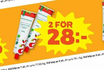 Stora Coop Ekologisk tomatpuré erbjuda