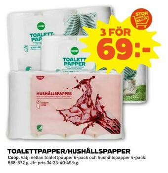 Stora Coop Toalettpapper/hushållspapper erbjuda