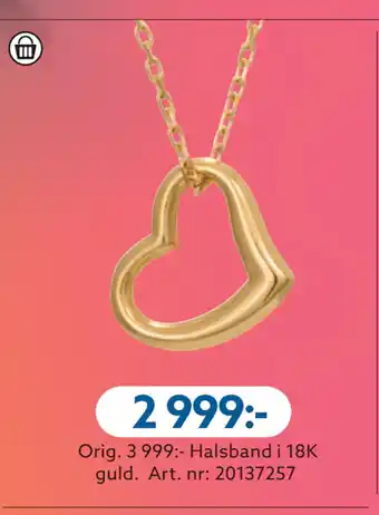 Albrekts Guld Halsband i 18K guld erbjuda