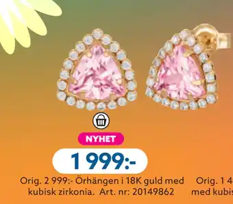 Albrekts Guld Örhängen i 18K guld med kubisk zirkonia erbjuda