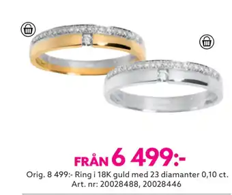 Albrekts Guld Ring i 18K guld med 23 diamanter 0,10 ct erbjuda