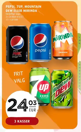 Scandinavian Park PEPSI, 7UP, MOUNTAIN DEW ELLER MIRINDA erbjuda