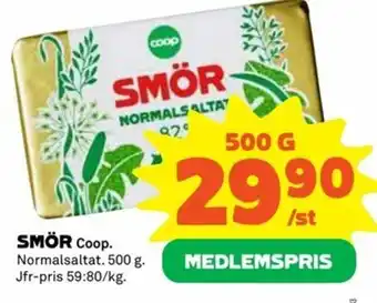 Coop Extra Smör Coop Normalsaltat 500 g erbjuda