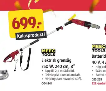 Jula Elektrisk grensåg 750 W, 240 cm, 8” erbjuda