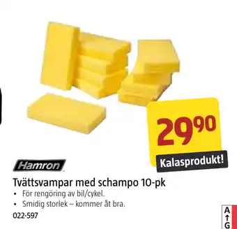 Jula Tvättsvampar med schampo 10-pk erbjuda