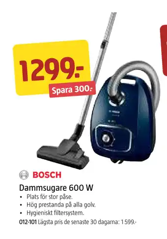 Jula Dammsugare 600 W erbjuda