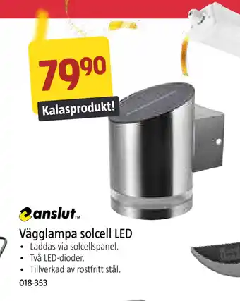 Jula Vägglampa solcell LED erbjuda