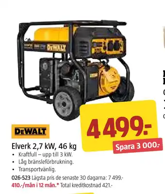 Jula Elverk 2,7 kW, 46 kg erbjuda