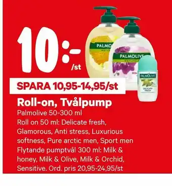 City Gross Roll-on, Tvålpump erbjuda
