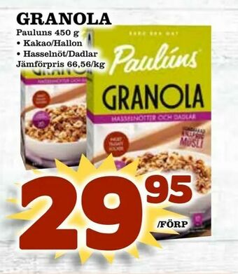 Matdax Granola erbjuda