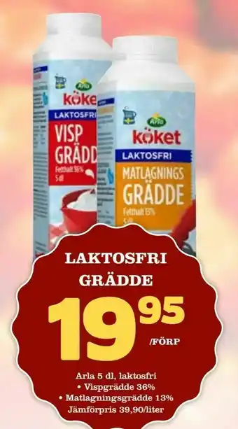 Matdax Laktosfri grädde erbjuda