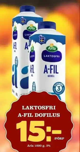 Laktosfri a-fil dofilus
