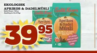 Ekologisk aprikos & dadelmüsli