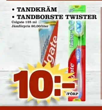 Matvärlden Tensta Tandkräm • tandborste twister erbjuda