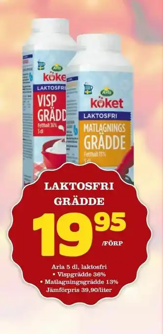 minmatbutik Laktosfri grädde erbjuda