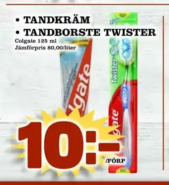 Nya Pulsen Tandkräm • tandborste twister erbjuda