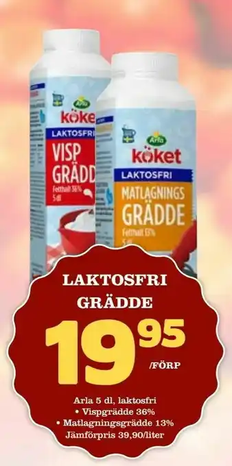 Nya Pulsen Laktosfri grädde erbjuda
