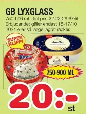 Nya Pulsen Gb lyxglass erbjuda
