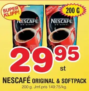 Nescafé original & softpack