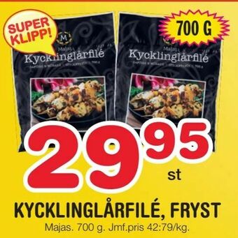 Nya Pulsen Kycklinglårfilé, fryst erbjuda