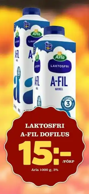 Supergrossen Laktosfri a-fil dofilus erbjuda