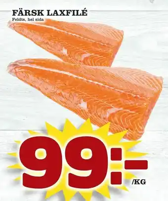 Supergrossen Färsk laxfilé erbjuda