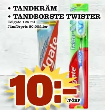 Supergrossen Tandkräm • tandborste twister erbjuda