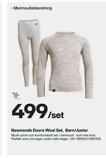 XXL Neomondo Dovre Wool Set, Barn/Junior erbjuda