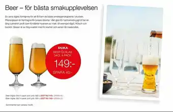 City Gross Beer ölglas 54cl 4-pack erbjuda