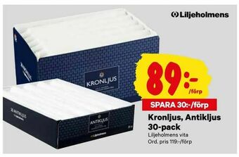 City Gross Kronljus, Antikljus 30-pack erbjuda