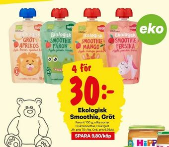 City Gross Ekologisk Smoothie, Gröt erbjuda