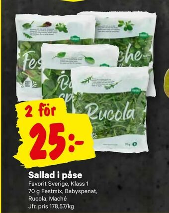 City Gross Sallad i påse erbjuda