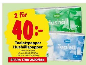 City Gross Toalettpapper Hushållspapper erbjuda