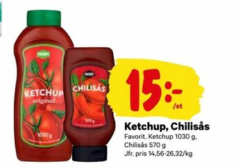 City Gross Ketchup, Chilisås erbjuda