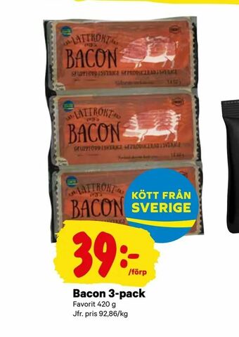 City Gross Bacon 3-pack erbjuda