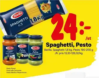 City Gross Spaghetti, Pesto erbjuda